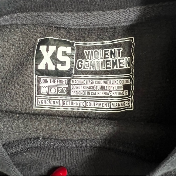 VIOLENT GENTLEMEN BLACK FULL LENGTH CREWNECK SWEATSHIRT WITH LOGO SIZE XS - Picture 5 of 6